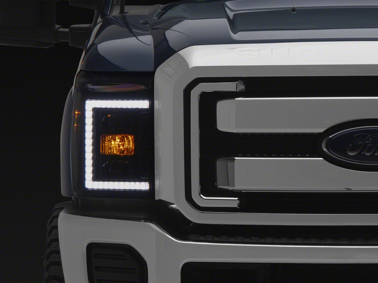 Morimoto F-250 Super Duty XB Hybrid LED Headlights; Black Housing ...