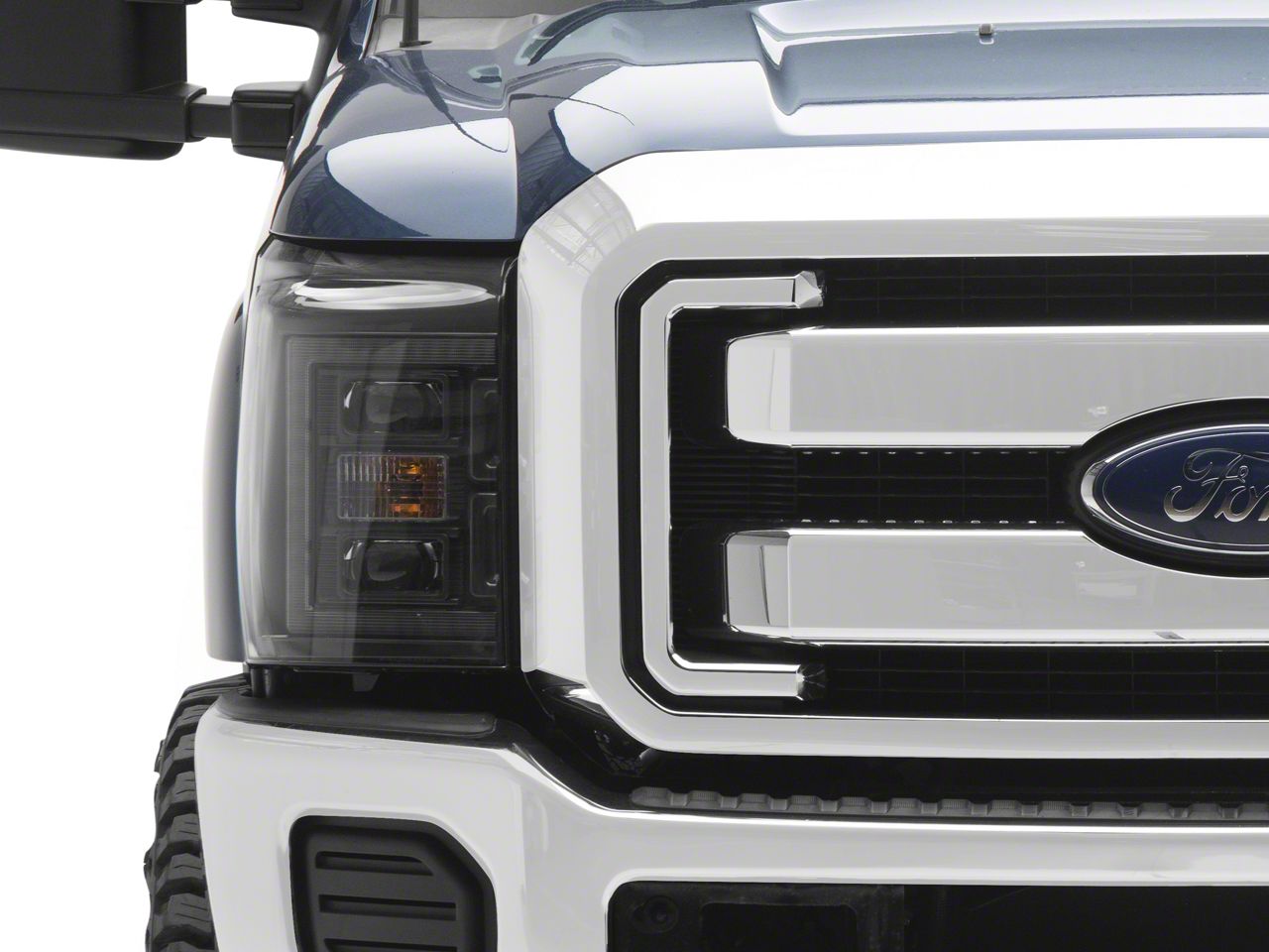 Morimoto F-250 Super Duty Xb Hybrid Led Headlights; Black Housing 