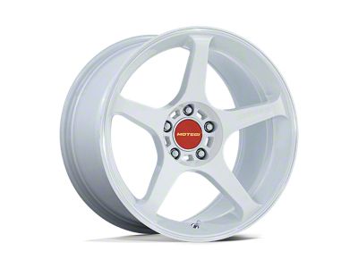 Motegi Battle V Matsuri White Pearl with Machined Lip Stripe 5-Lug Wheel; 17x8.5; 45mm Offset (87-90 Dakota)