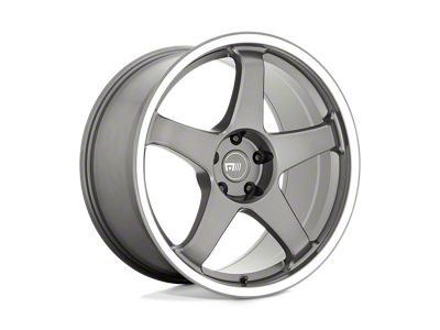 Motegi CS5 Gunmetal with Machined Lip 5-Lug Wheel; 18x8.5; 45mm Offset (87-90 Dakota)