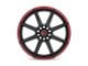 Motegi CS8 Satin Black with Red Stripe 5-Lug Wheel; 16x7; 40mm Offset (87-90 Dakota)