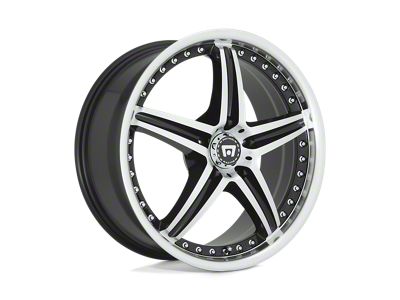 Motegi D5S Gloss Black Machined 5-Lug Wheel; 16x7; 45mm Offset (87-90 Dakota)