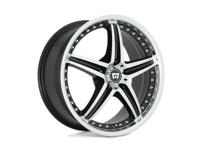 Motegi D5S Gloss Black Machined 5-Lug Wheel; 17x7.5; 45mm Offset (87-90 Dakota)