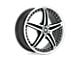 Motegi D5S Gloss Black Machined 5-Lug Wheel; 18x8; 42mm Offset (87-90 Dakota)