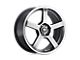 Motegi FS5 Dark Silver Machined Flange 5-Lug Wheel; 18x9; 45mm Offset (87-90 Dakota)