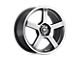 Motegi FS5 Dark Silver Machined Flange 5-Lug Wheel; 15x6.5; 40mm Offset (87-90 Dakota)