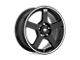 Motegi FS5 Gloss Black Machined Flange 5-Lug Wheel; 16x7; 40mm Offset (87-90 Dakota)