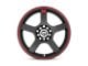 Motegi FS5 Matte Black with Red Racing Stripe 5-Lug Wheel; 18x8; 35mm Offset (87-90 Dakota)