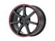 Motegi MR132 Matte Black with Red Stripe 5-Lug Wheel; 18x8; 35mm Offset (87-90 Dakota)