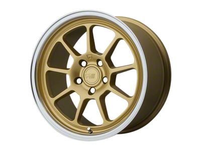 Motegi MR135 Gold Center with Machined Lip 5-Lug Wheel; 17x8.5; 45mm Offset (87-90 Dakota)