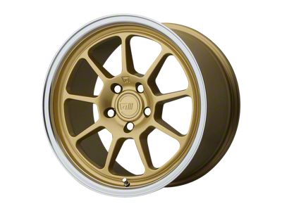 Motegi MR135 Gold Center with Machined Lip 5-Lug Wheel; 18x9.5; 35mm Offset (87-90 Dakota)