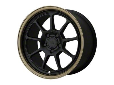 Motegi MR135 Matte Black Center with Bronze Lip 5-Lug Wheel; 17x8.5; 45mm Offset (87-90 Dakota)