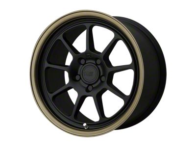 Motegi MR135 Matte Black Center with Bronze Lip 5-Lug Wheel; 18x8.5; 15mm Offset (87-90 Dakota)