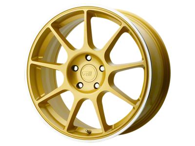 Motegi MR138 Gold with Machined Lip 5-Lug Wheel; 17x7; 38mm Offset (87-90 Dakota)