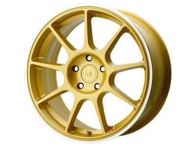 Motegi MR138 Gold with Machined Lip 5-Lug Wheel; 18x9; 35mm Offset (87-90 Dakota)