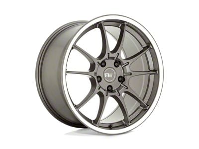 Motegi SS5 Gunmetal with Machined Lip 5-Lug Wheel; 17x8; 45mm Offset (87-90 Dakota)