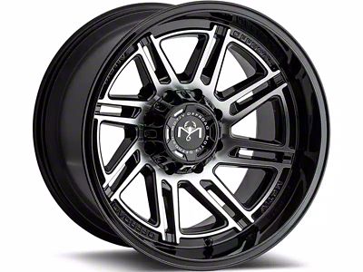 Motiv Off Road Millenium Gloss Black Machined 8-Lug Wheel; 20x9; 18mm Offset (01-06 Sierra 3500 HD SRW)