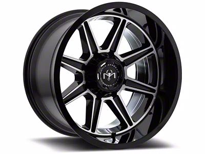 Motiv Off Road Balast Gloss Black Machined 8-Lug Wheel; 20x9; 18mm Offset (01-06 Silverado 3500 HD SRW)