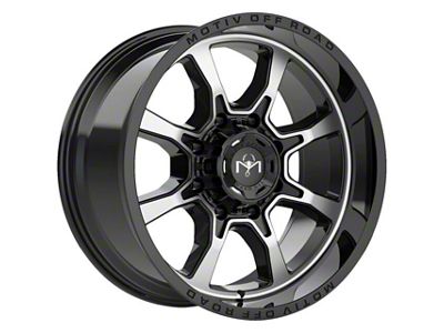 Motiv Offroad Glock Gloss Black Machined 8-Lug Wheel; 18x9; 18mm Offset (10-18 RAM 3500 SRW)