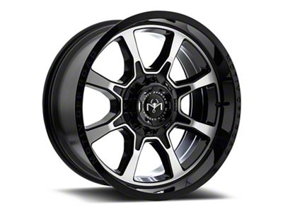 Motiv Offroad Glock Gloss Black Machined 8-Lug Wheel; 20x9; 18mm Offset (10-18 RAM 3500 SRW)