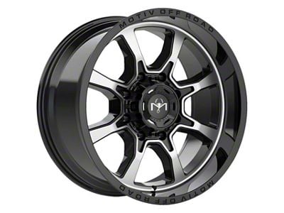 Motiv Offroad Glock Gloss Black Machined 8-Lug Wheel; 18x9; 18mm Offset (19-24 RAM 2500)