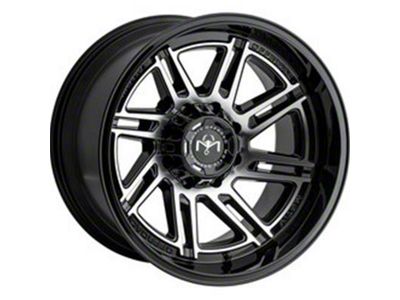 Motiv Offroad Millenium Series Gloss Black with Chrome Accents 5-Lug Wheel; 20x9; 18mm Offset (02-08 RAM 1500, Excluding Mega Cab)