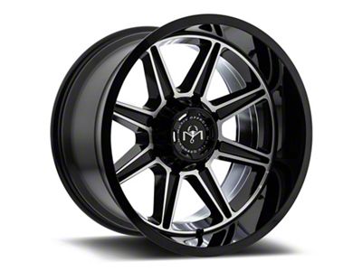 Motiv Offroad Balast Gloss Black with Chrome Accents 6-Lug Wheel; 18x9; 18mm Offset (14-18 Silverado 1500)