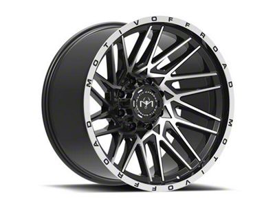 Motiv Offroad Mutant Gloss Black with Chrome Accents 6-Lug Wheel; 20x10; -25mm Offset (15-20 F-150)