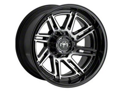 Motiv Offroad Millenium Series Gloss Black with Chrome Accents 5-Lug Wheel; 17x9; 0mm Offset (09-18 RAM 1500)