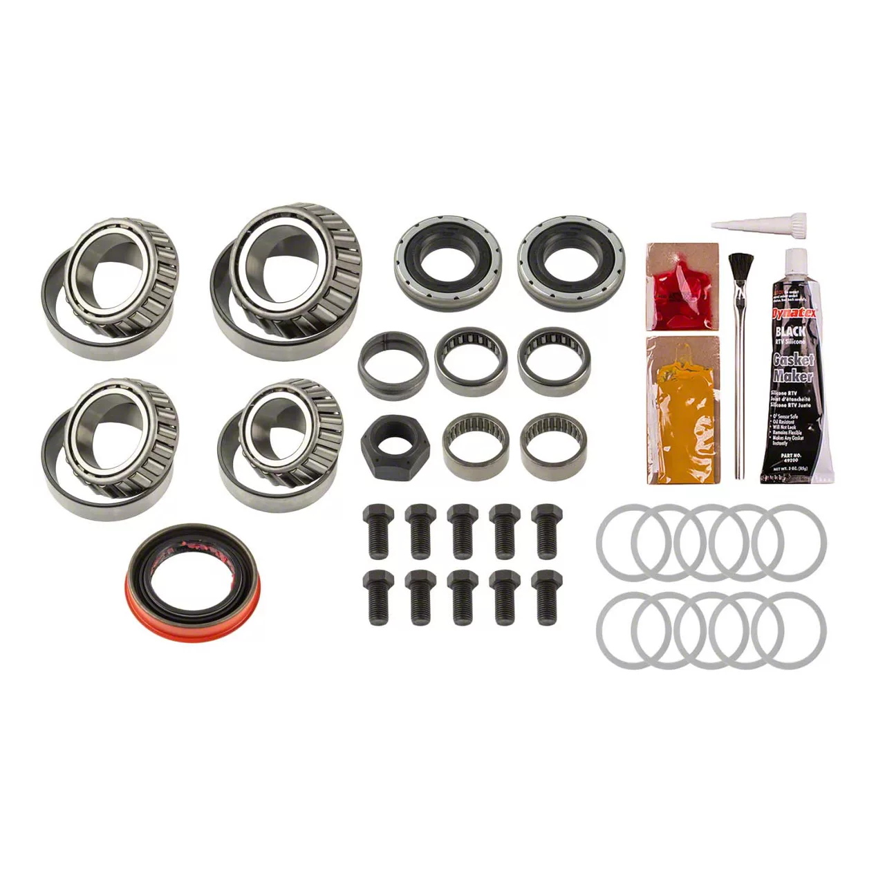 Rear Differential Bearing Kit - 9.25 Inch Ring Gear - with Bearings, Races,  Shims, Pinion Nut, Seals, and Marking Compound - Compatible with 2001 -  2010 Dodge Ram 1500 2002 2003 2004 2005 2006 