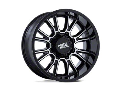 Moto Metal Legacy Gloss Black Machined 8-Lug Wheel; 17x9; 1mm Offset (01-06 Sierra 2500 HD)