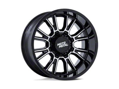 Moto Metal Legacy Gloss Black Machined 8-Lug Wheel; 17x9; 20mm Offset (01-06 Sierra 2500 HD)