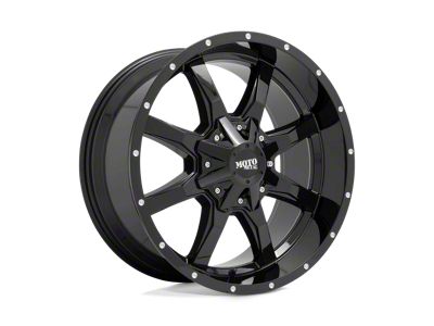 Moto Metal MO970 Gloss Black with Milled Lip 8-Lug Wheel; 16x8; 0mm Offset (01-06 Sierra 2500 HD)