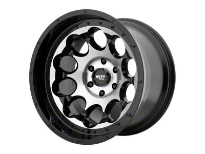 Moto Metal Rotary Gloss Black Machined 8-Lug Wheel; 20x12; -44mm Offset (01-06 Sierra 2500 HD)