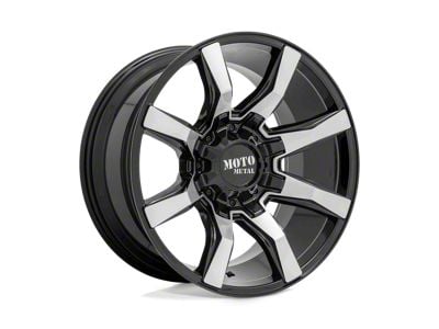 Moto Metal Spider Gloss Black Machined 8-Lug Wheel; 20x10; -18mm Offset (01-06 Sierra 2500 HD)