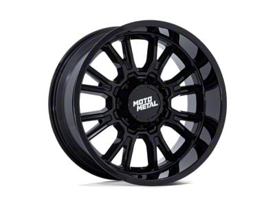 Moto Metal Legacy Gloss Black 8-Lug Wheel; 18x9; 1mm Offset (01-06 Sierra 3500 HD SRW)