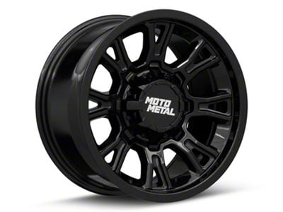 Moto Metal Legacy Gloss Black 8-Lug Wheel; 18x9; 20mm Offset (01-06 Sierra 3500 HD SRW)