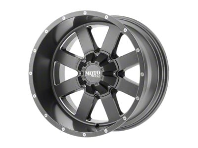 Moto Metal MO962 Satin Gray Milled 8-Lug Wheel; 22x14; -76mm Offset (01-06 Sierra 3500 HD SRW)