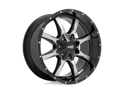 Moto Metal MO970 Gloss Black Machined 8-Lug Wheel; 20x9; 0mm Offset (01-06 Sierra 3500 HD SRW)