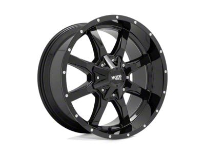 Moto Metal MO970 Gloss Black with Milled Lip 8-Lug Wheel; 16x8; 0mm Offset (01-06 Sierra 3500 HD SRW)