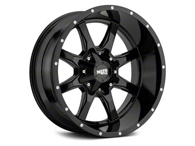 Moto Metal MO970 Gloss Black Milled 8-Lug Wheel; 18x10; -24mm Offset (01-06 Sierra 3500 HD SRW)