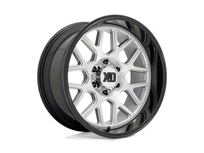 Moto Metal Spade Gloss Black Machined 8-Lug Wheel; 20x12; -44mm Offset (01-06 Sierra 3500 HD SRW)