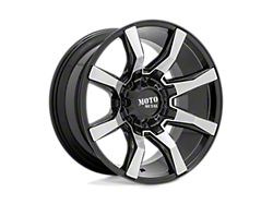 Moto Metal Spider Gloss Black Machined 8-Lug Wheel; 20x10; -18mm Offset (01-06 Sierra 3500 HD SRW)