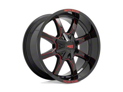 Moto Metal MO970 Gloss Black Milled 8-Lug Wheel; 20x10; -18mm Offset (01-06 Silverado 2500 HD)