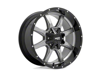 Moto Metal MO970 Gloss Gray with Gloss Black Lip 8-Lug Wheel; 18x10; -24mm Offset (01-06 Silverado 2500 HD)