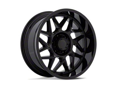 Moto Metal Turbine Gloss Black 8-Lug Wheel; 20x9; 20mm Offset (01-06 Silverado 3500 HD SRW)