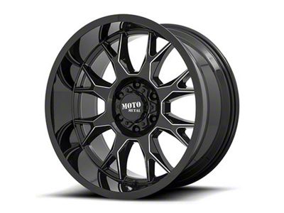 Moto Metal MO806 Gloss Black Milled 5-Lug Wheel; 20x9; 0mm Offset (02-08 RAM 1500, Excluding Mega Cab)