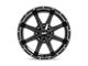 Moto Metal MO970 Gloss Black with Milled Lip 5-Lug Wheel; 17x8; 0mm Offset (02-08 RAM 1500, Excluding Mega Cab)