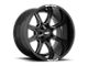 Moto Metal MO970 Gloss Black with Milled Spoke and Moto Metal On Lip 5-Lug Wheel; 17x8; 0mm Offset (02-08 RAM 1500, Excluding Mega Cab)