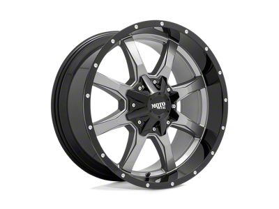 Moto Metal MO970 Gloss Gray Center with Gloss Black Lip 5-Lug Wheel; 20x9; 0mm Offset (02-08 RAM 1500, Excluding Mega Cab)